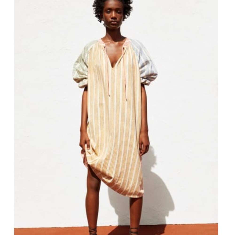🌟ZARA Striped Rustic Dress🌟